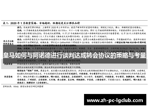 皇马如何与阿诺德进行谈判达成转会协议的策略与考量